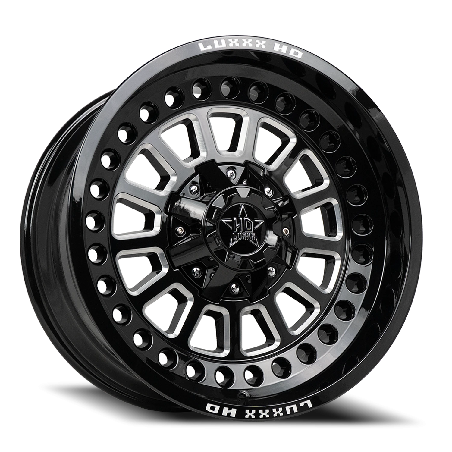 LHD33 17X9 5114.3/127 -12 78.1 Gloss Black Milled