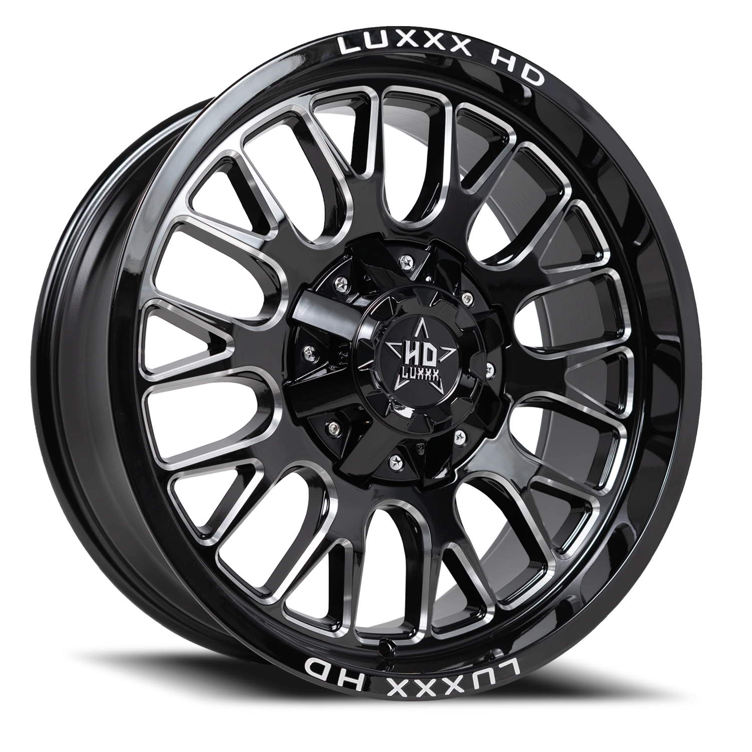 LHD34 20X9 8165/170 +0 125 Gloss Black Milled