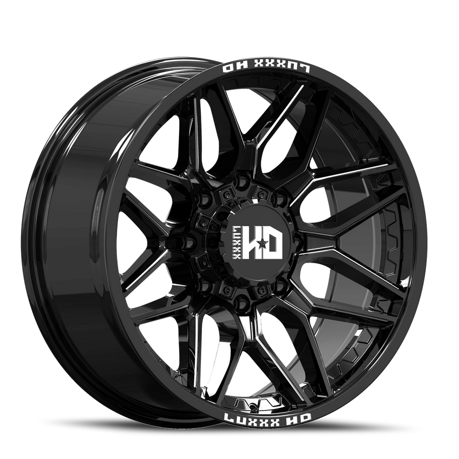 LHD36 20X9 8X170 0 125.1 Gloss Black Milled