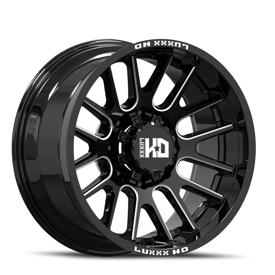 LHD38 22X12 8180 -44 124.2 Gloss Black Milled