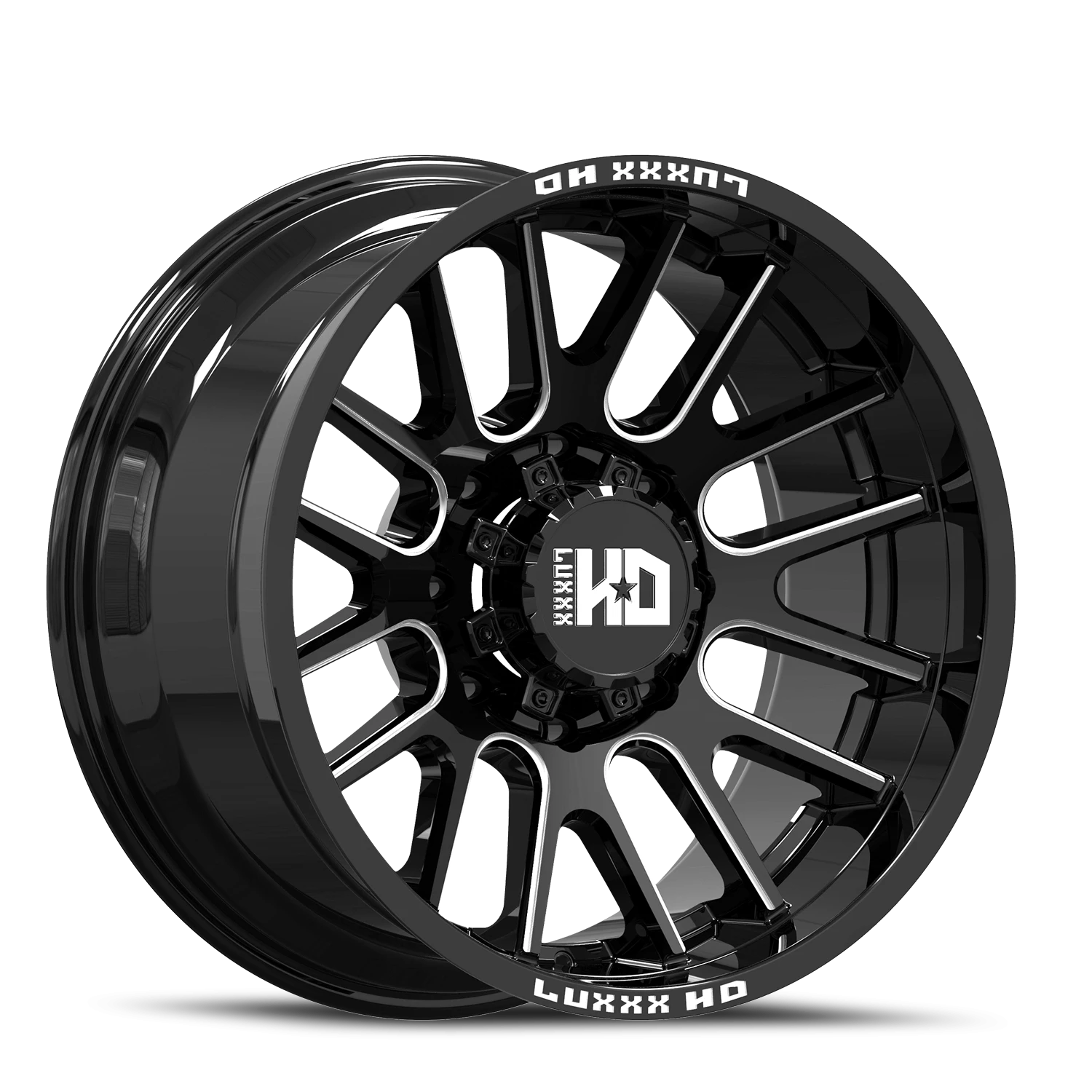 LHD38 22X12 6135/139.7 -44 106.1 Gloss Black Milled