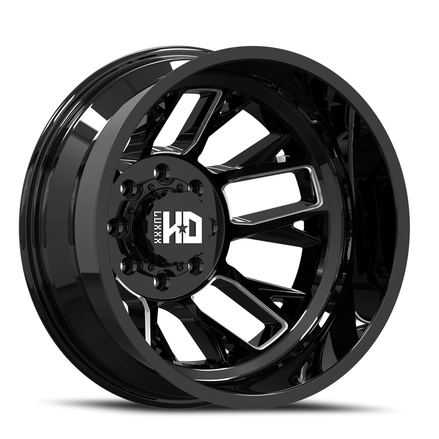DUALLY HD39 17x6.5 8X165 -140 121.3 Gloss Black Milled (Rear)
