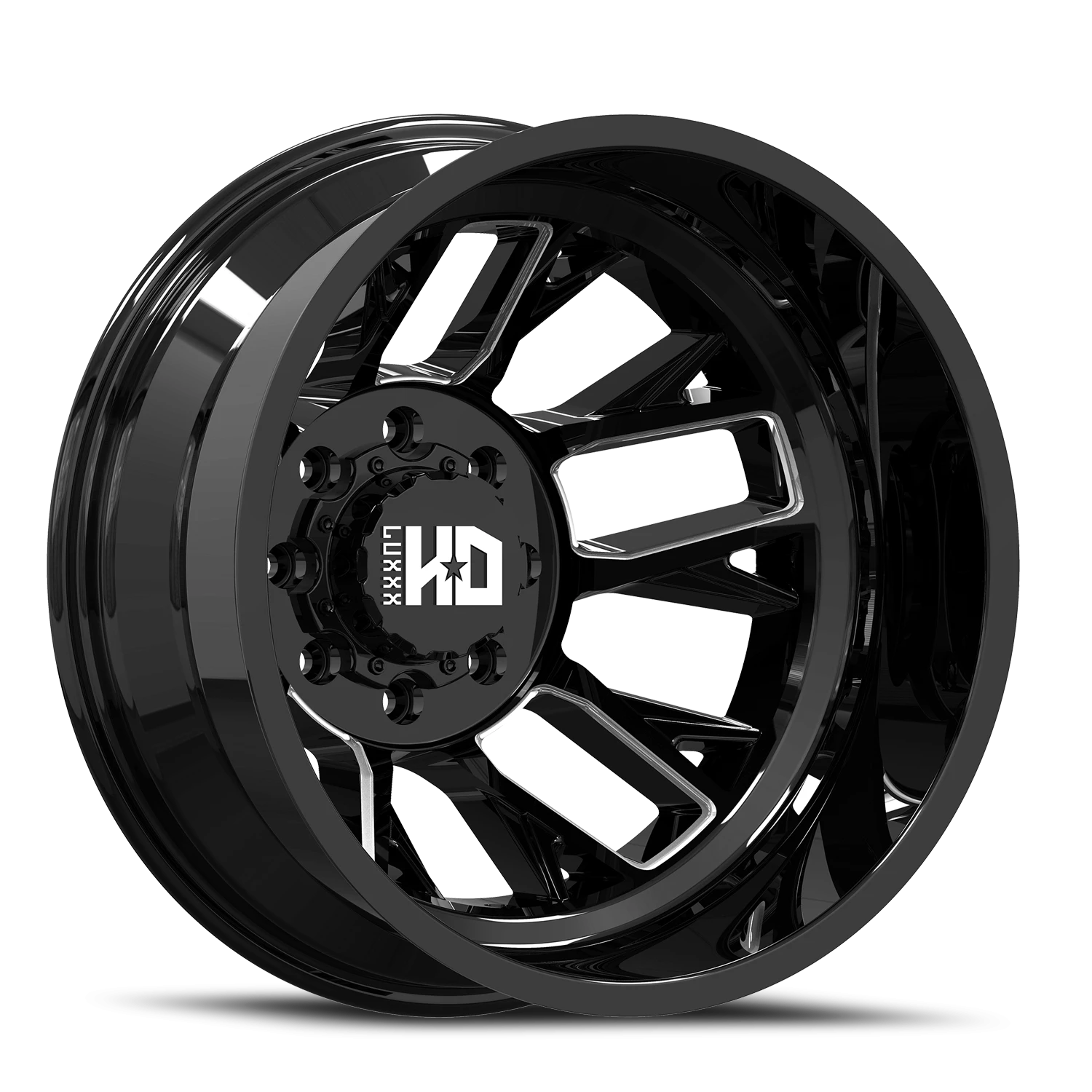 DUALLY HD39 20X8.25 8X200 -192 142 Gloss Black Milled (Rear)
