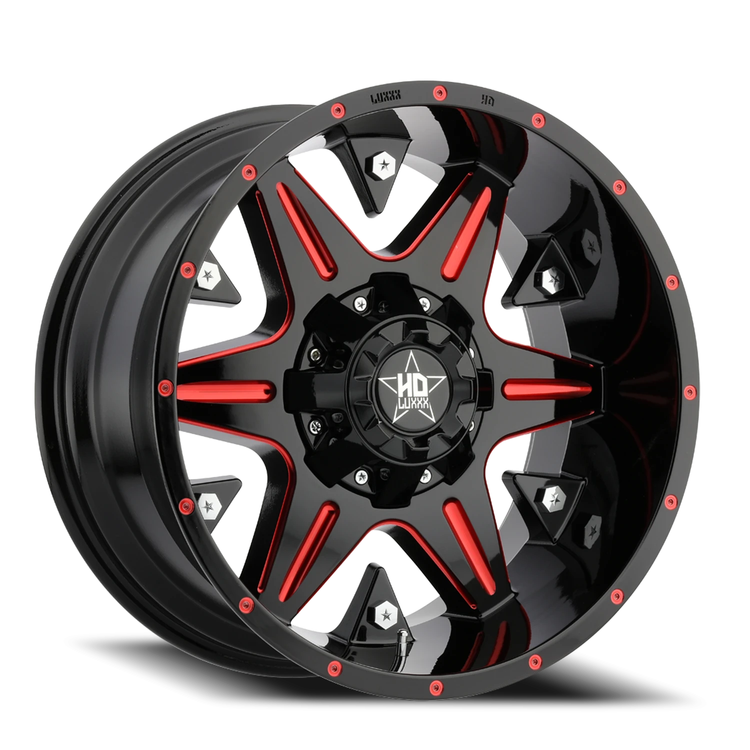 LHD3 20X10 5127/139.7 -18 78.1 Gloss Black Red Milling