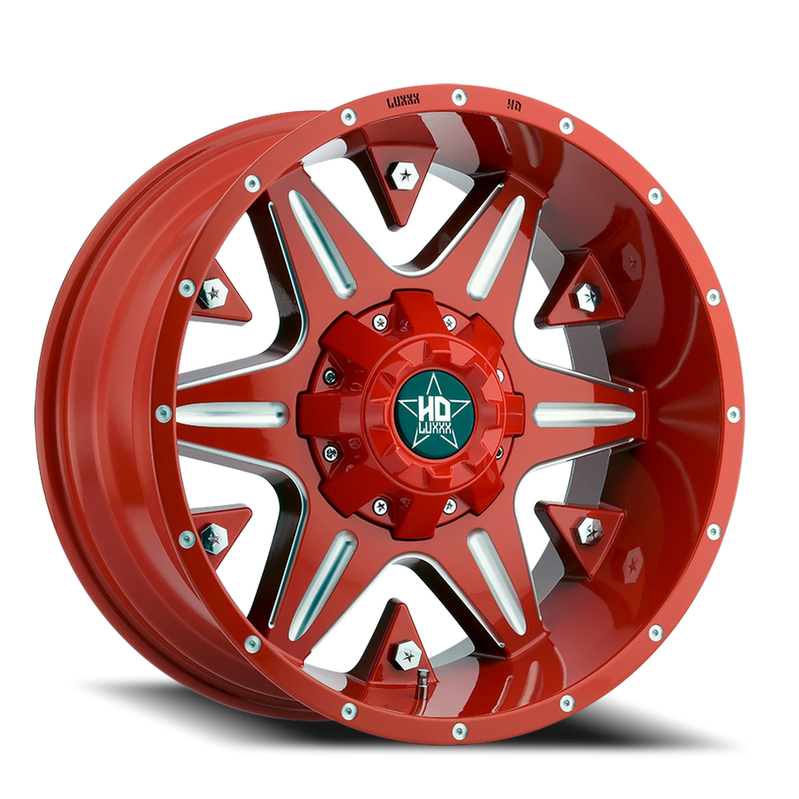 LHD3 20X10 8X165 -18 122.1 Red Milled
