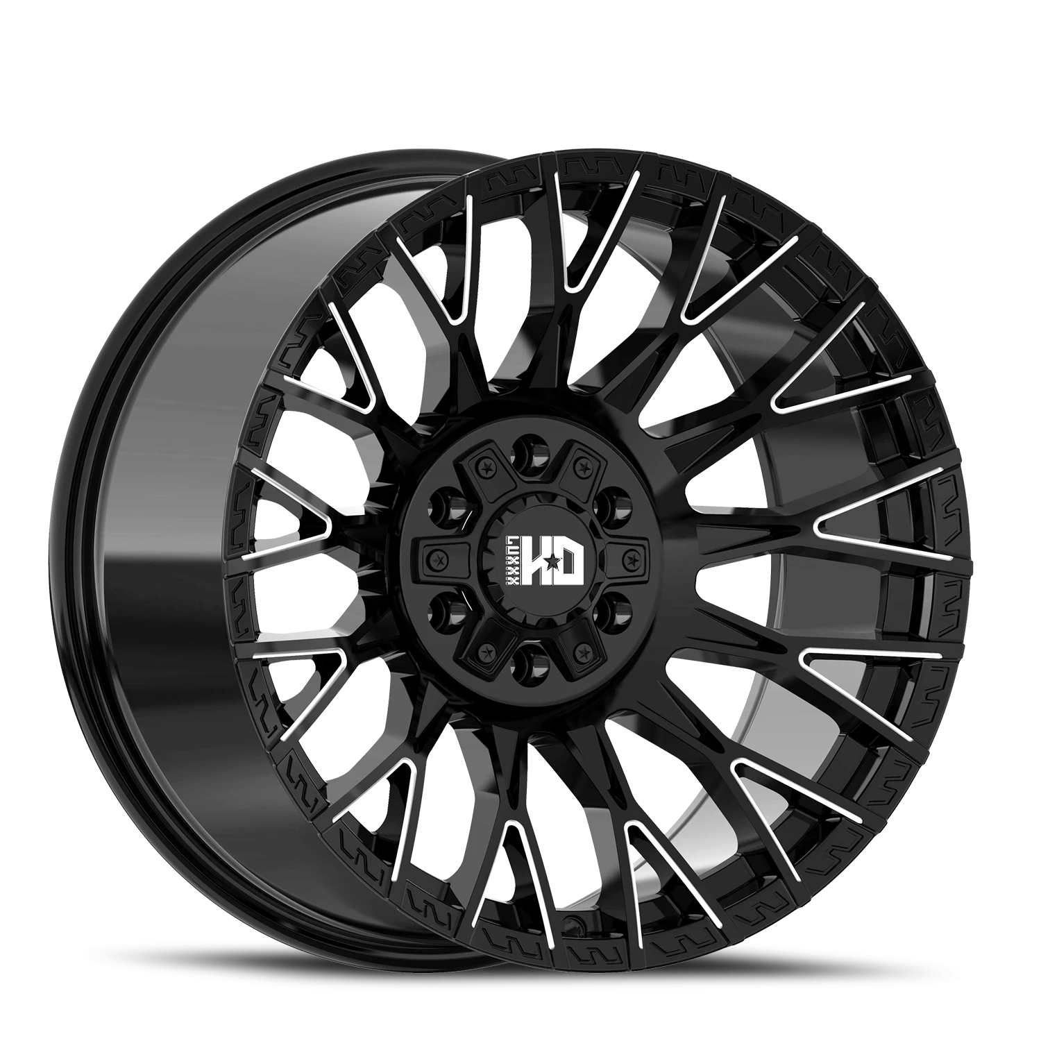 LHD43 20X9 8170 0 125.1 Gloss Black Milled