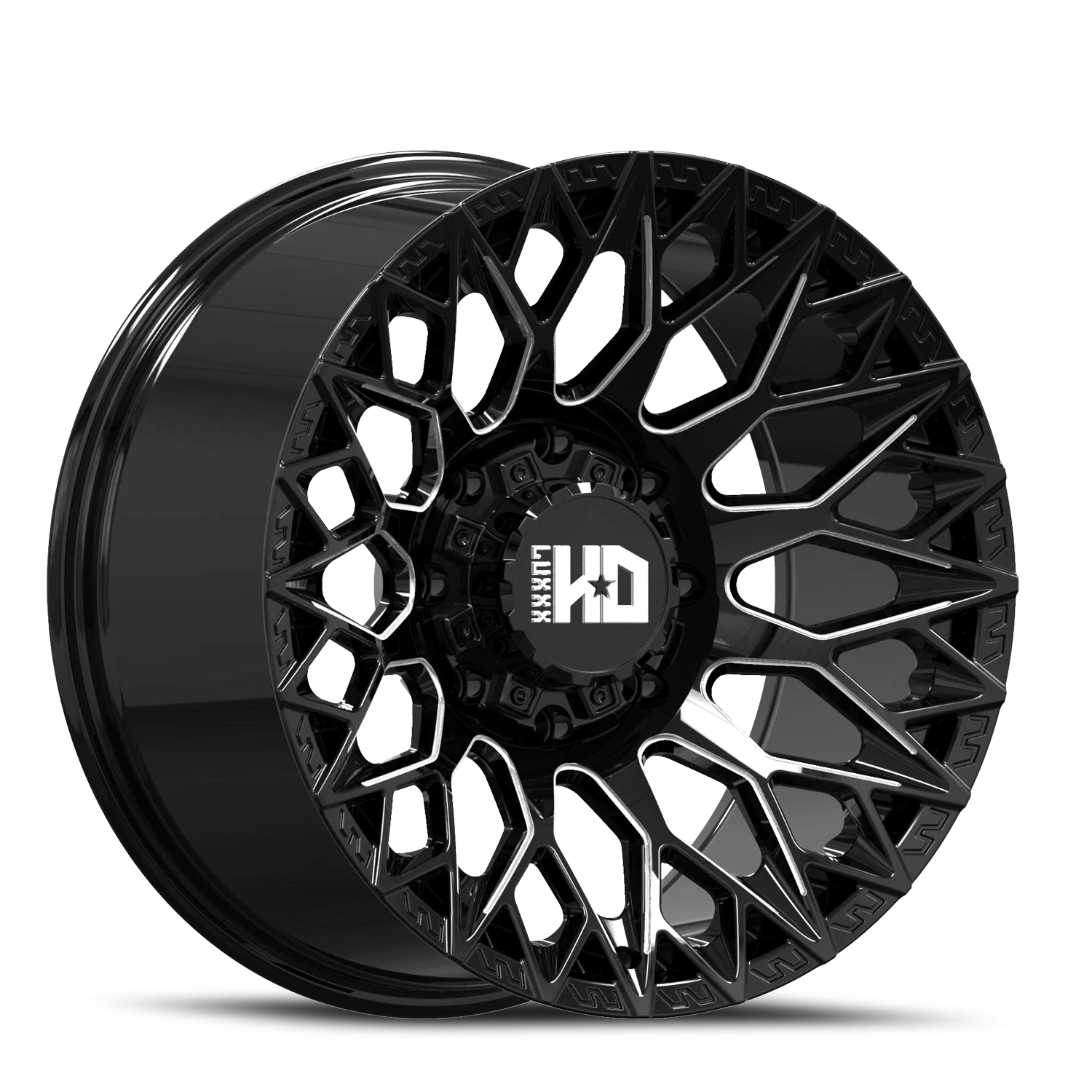 LHD45 22X10 8165 0 125.1 Gloss Black Milled