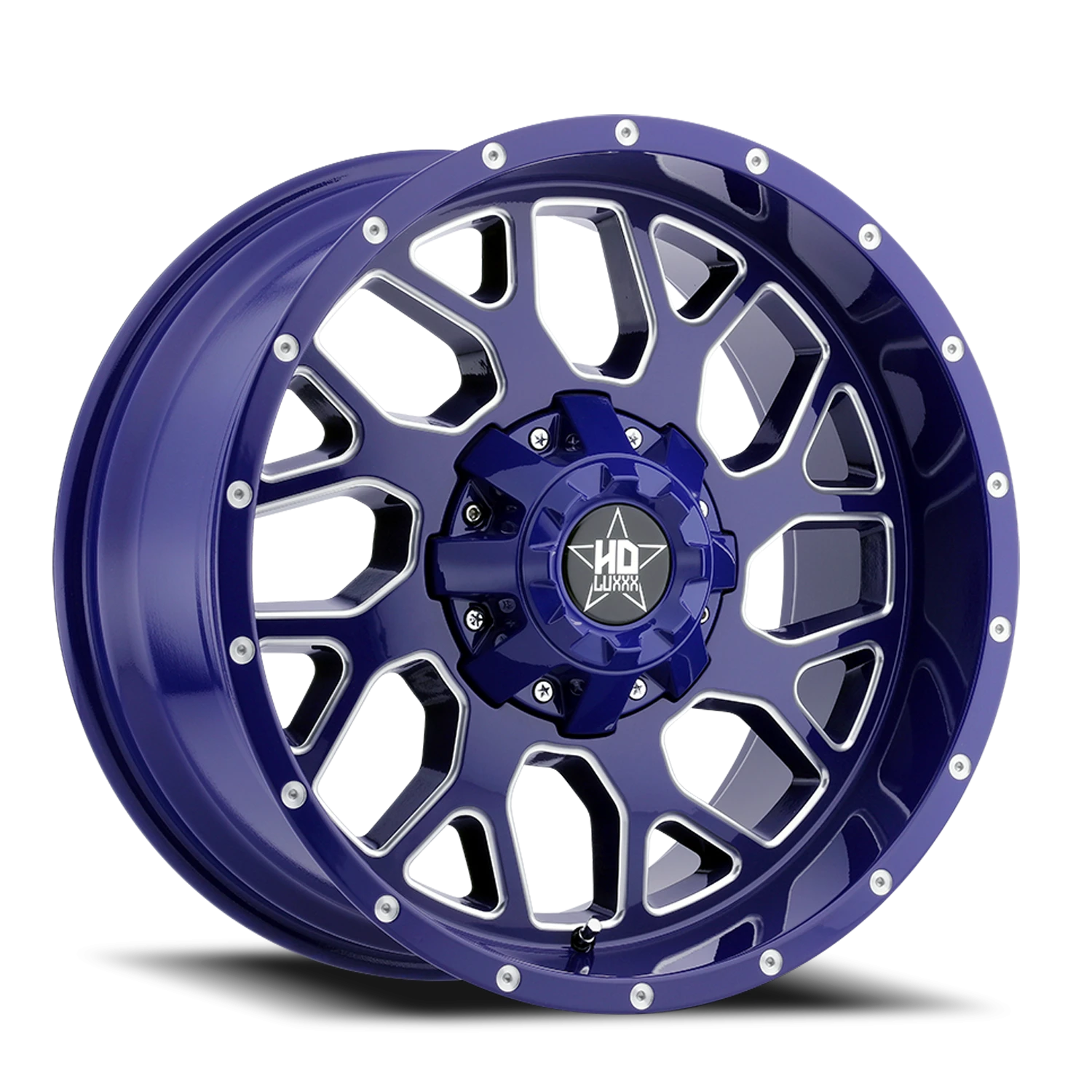 LHD8 20X10 6135/139.7 -12 106.1  Gloss Blue Milled
