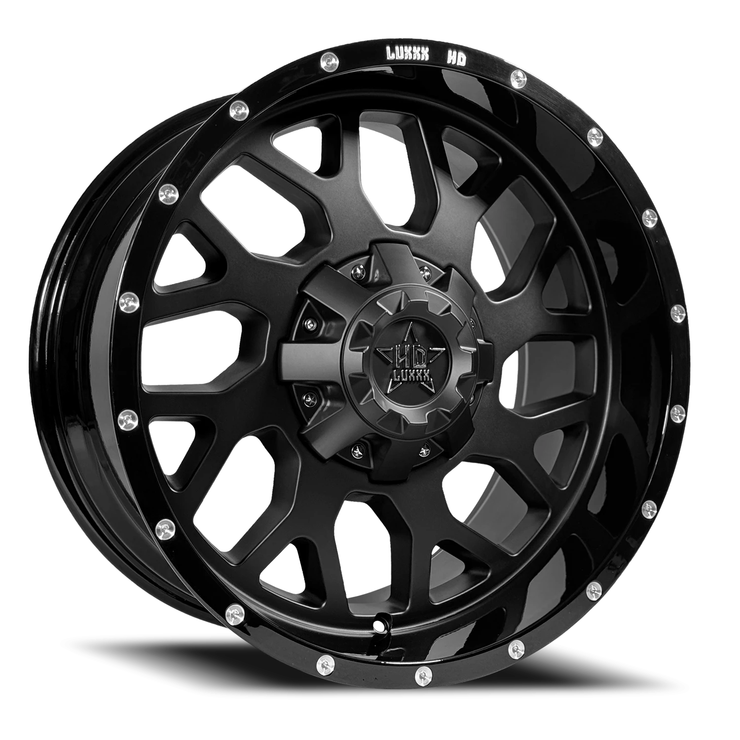 LHD8 20X10 5127/139.7 -12 78.1 Gloss Black Lip Satin Black Face