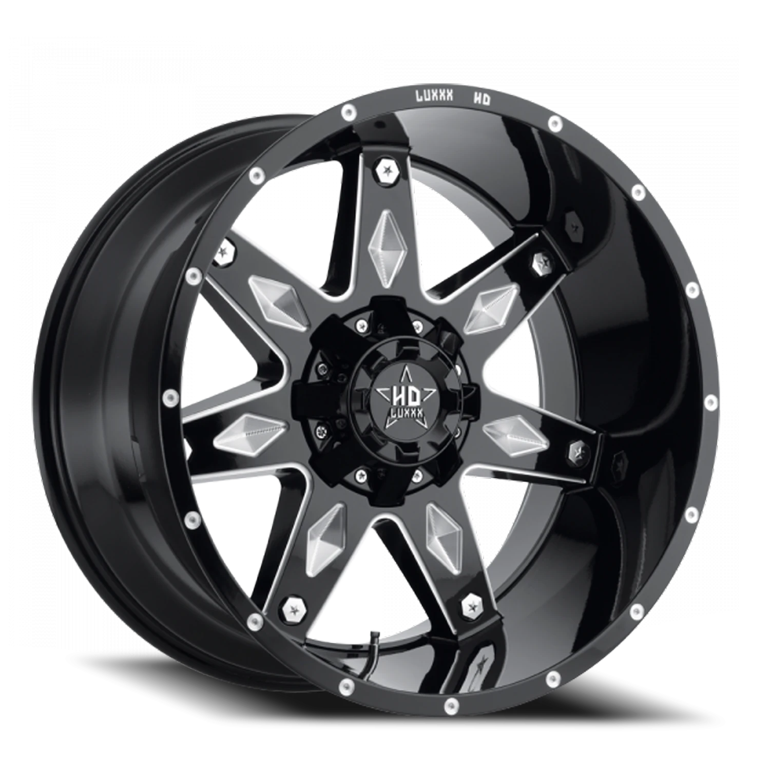 LHD9 20X9 5X127 -12 78.1 Gloss Black Milled