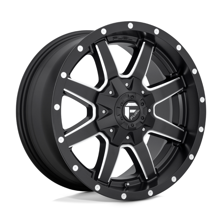 FUEL D538 17X9 5X4.5/5.0 MT-BLK-MIL -12MM