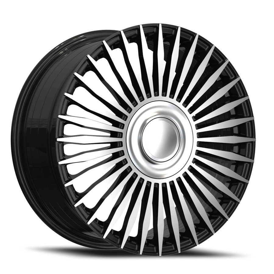 REP MB01 22X9.5 5X112 +35 66.6 Gloss Black Machined