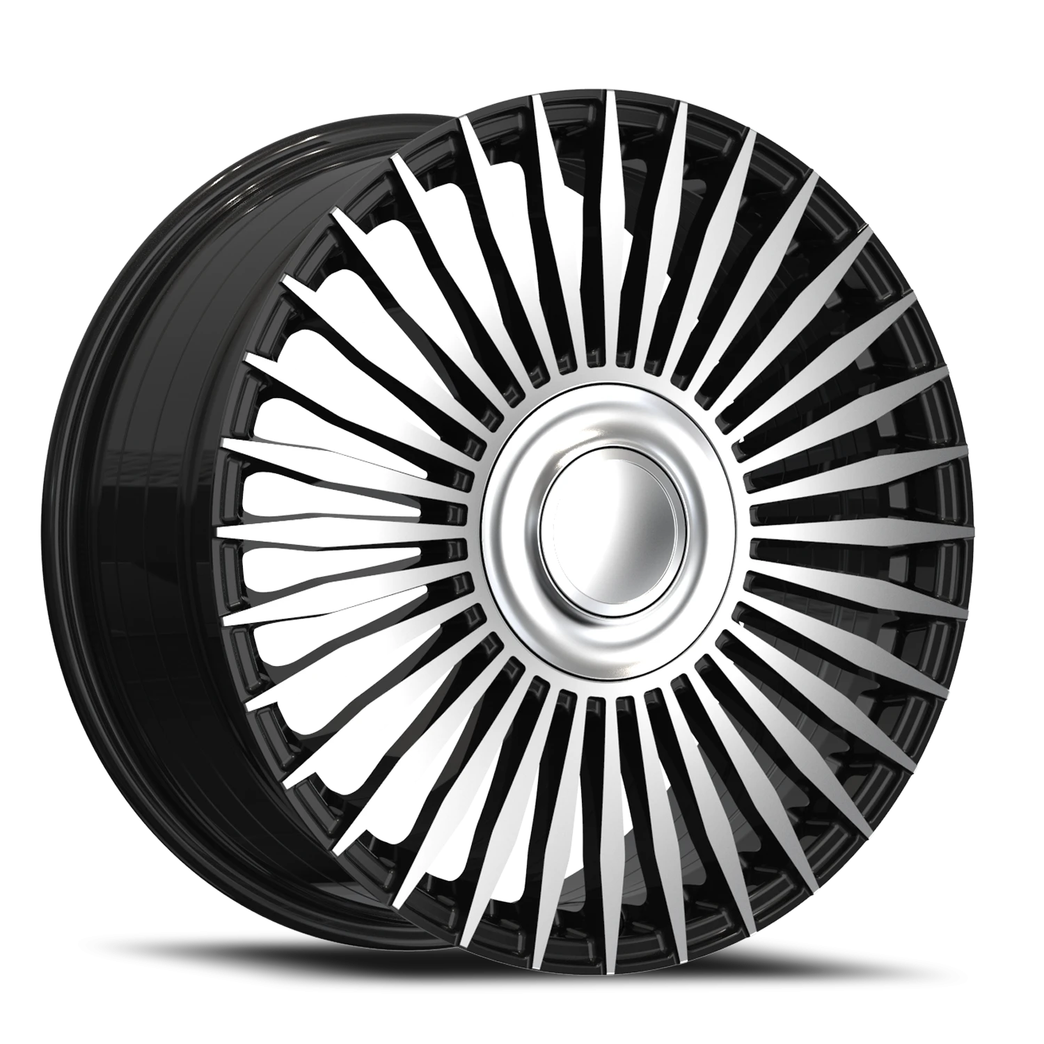 REP MB01 20X9 5X112 +38 66.6 Gloss Black Machined