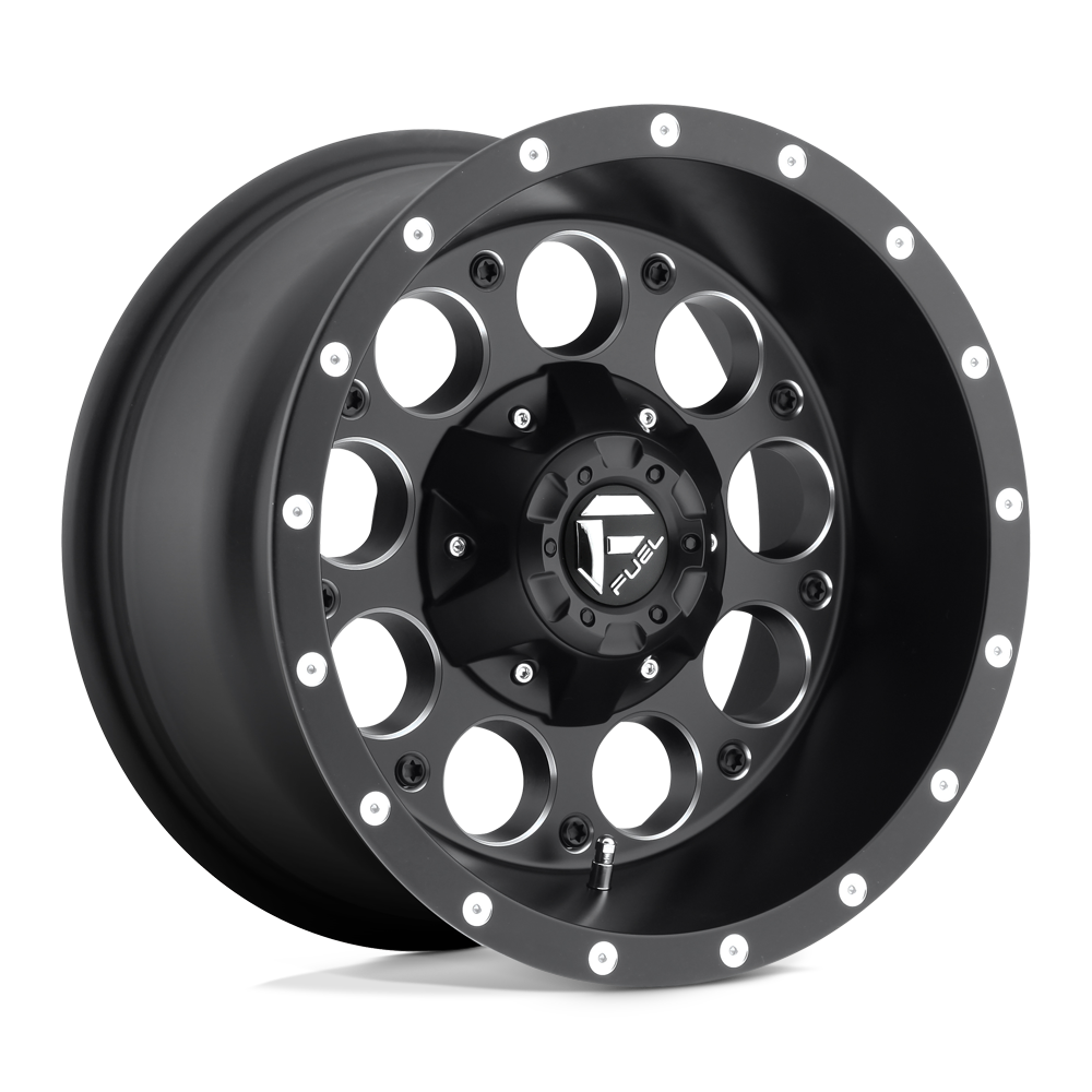 FUEL D525 15X8 6X5.5 MT-BLK-MIL -18MM