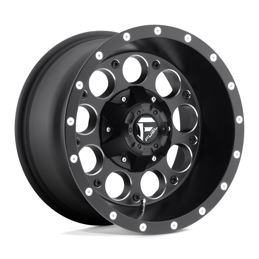 FUEL D525 15X8 6X5.5 MT-BLK-MIL -18MM