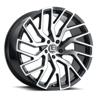 LUXLE5 22X9 5X120 +25 73.1 Gloss Black Machine Face